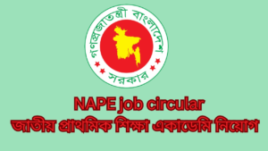 NAPE job circular 2024 | জাতীয় প্রাথমিক শিক্ষা একাডেমি নিয়োগ ২০২৪।
